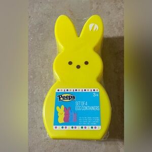 Peeps Yellow Bunny Egg Container Set for Kids or Easter Decor